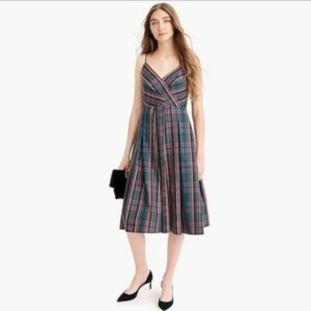J. Crew A-Line Signature Tartan Dress. Size 6
